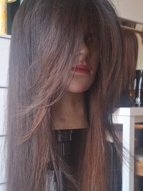 Women’s Long Layered Brown Wig - Natural Brown Hair